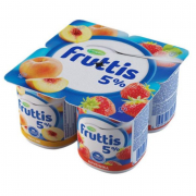 Йогуртный продукт Фруттис Сливочное лакомство Клубника/Персика 5% 115 гр. 
