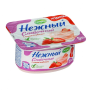 Йогуртный продукт Нежный с соком Клубники 5% 100 гр. 