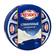 Сыр плавленный Президент Сливочный 140 гр. 