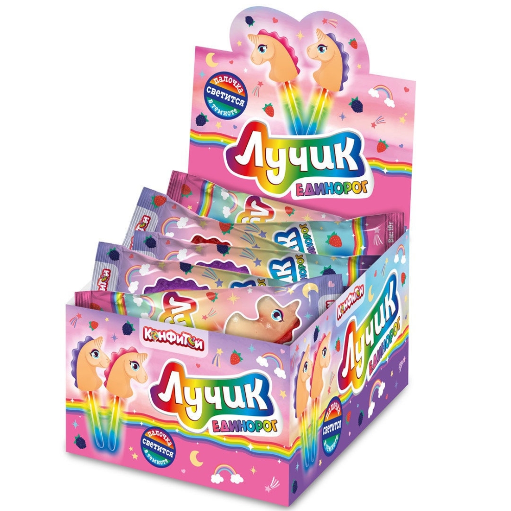 Буба карамель на светящейся палочке мороженое 10г 24 24 шт. Карамель на светящейся палочке. (10г х 30 х 24). Карамель лучик единорог 10 гр 1/30 шт. (10г х 30 х 24).